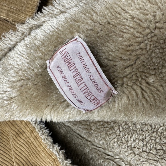 ZERO KING Vintage Brown Corduroy Faux Fur Collar Long Coat Men's Size 44L Rare - Picture 8 of 16